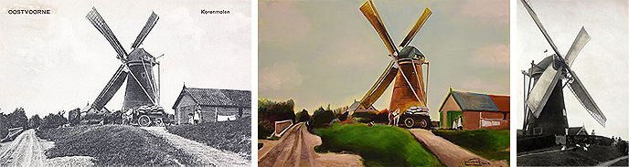 Reproductie Foto Schilderij Molen Oostvoorne