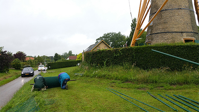 Restauratie molenpad hek verwijderen