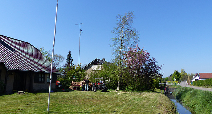 Hoge bomen zagen buurvrouw